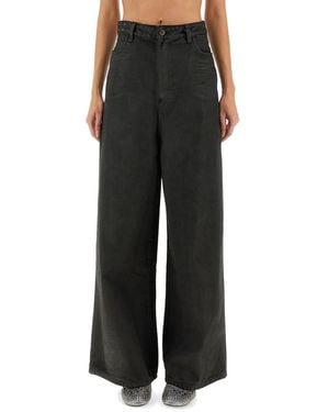 Alysi "Super Flare" Denim Trousers - Black