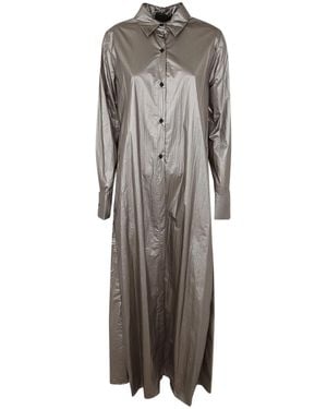 Maria Calderara Wrap Choc Parachute Shirt - Gray