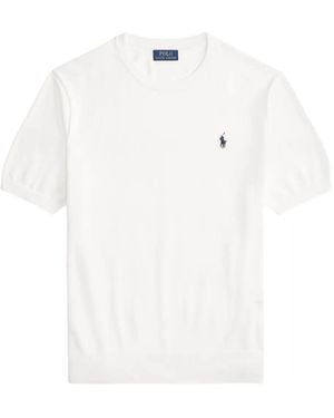 Polo Ralph Lauren Short Sleeves Knit Round Neck Sweater - White