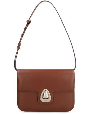 A.P.C. Smooth Calfskin Mini Handbag With-Tone Hardware, – 21.5 X 15 X 7 Cm - Brown