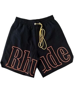 Rhude Logo Track Short For - Blue