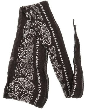 Destin Cashmere-Blend Scarf With Bandana Motif - Black