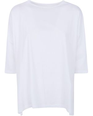 Labo.art "Franca" Jap Cotton Round Neck Sweater - White