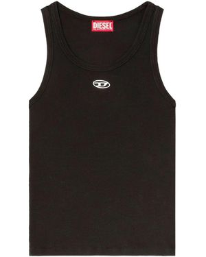 DIESEL Cotton Elastane T-Shirt - Black
