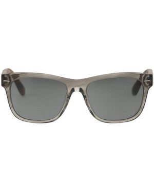 Brunello Cucinelli Two-Tone Acetate Sunglasses With Crystal Lenses - Gray