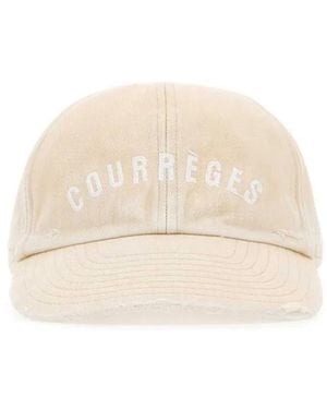 Courreges Courregès Sand Cotton Baseball Cap - Natural