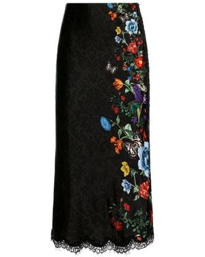 Alice + Olivia Maeve Midi Skirt - Black