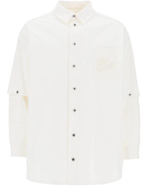 Off-White c/o Virgil Abloh 90S Logo Denim Overshirt - White