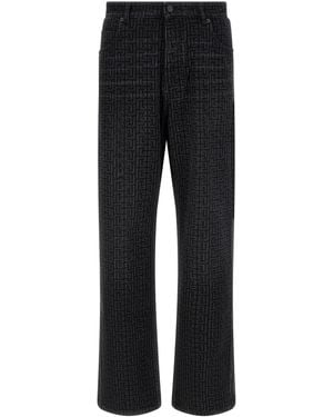 Balmain Cotton Straight-Leg Jeans - Black