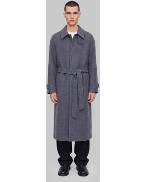 DUNST Melange Cashmere Coat - Blue