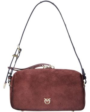 Pinko Bauletto Trittico Mini Suede - Purple