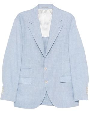 Brunello Cucinelli Deconstructed Chevron Jacket - Blue