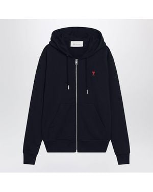 Ami Paris Ami De Coeur Hoodie Midnight - Blue