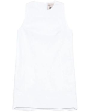 Semicouture Sheena Linen Mini Dress - White