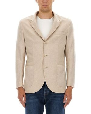 Brunello Cucinelli Cashmere Jersey Jacket - Natural