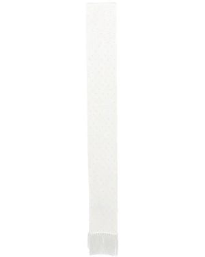 Tom Ford Studded Silk Tuxedo Scarf - White