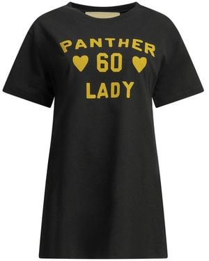 Valentino "Panther Lady" Crew-Neck T-Shirt - Black