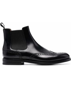 Church's Charlize Brogue-Detail Chelsea Boots - Black