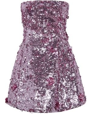 Jonathan Simkhai "Arta" Bustier Mini Dress - Purple
