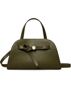 Tory Burch Romy Small Leather Boston Bag - Green