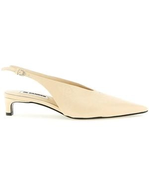 Jil Sander Leather Slingback - Natural