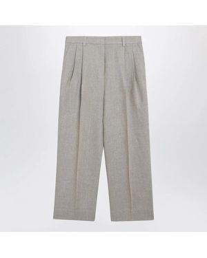 TOTEME Highwaisted Linen Shorts - Grey