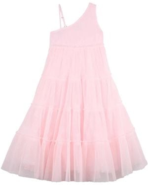 Billieblush Vestito Con Volants - Pink