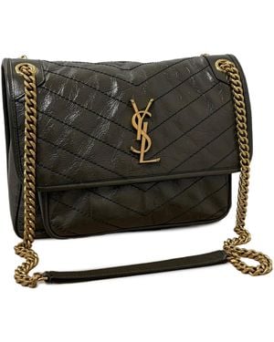 Saint Laurent Medium Niki Quilted Leather Shoulder Bag - Black