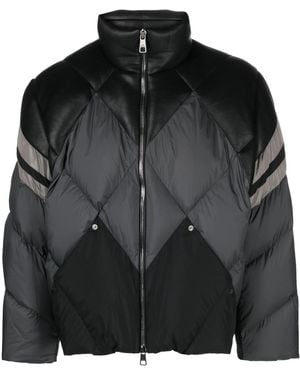 Neil Barrett Polyurethane Polyester Bomber - Black