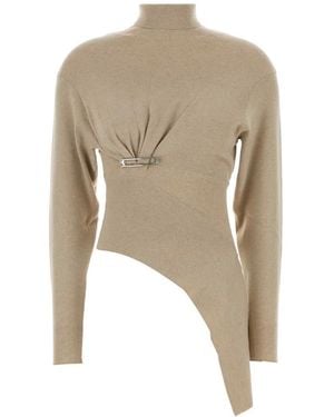 Lanvin Maglione Drappeggiato - Natural