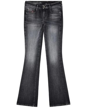 DIESEL Cotton Elastane Flared Jeans - Grey