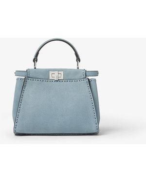 Fendi Peekaboo Mini Selleria Macro - Blue