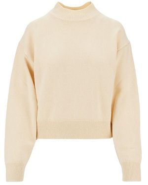 Pinko Wool And Cashmere Sweater - Natural