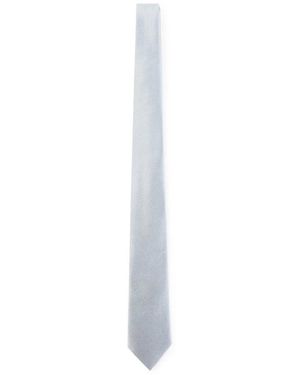 Giorgio Armani Acquamarine Silk Tie - White