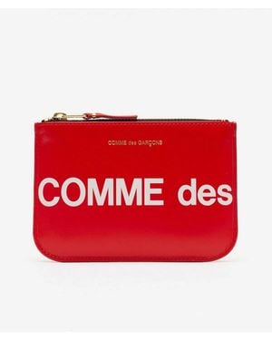 Comme des Garçons Wallet Huge Logo Wallet - Red