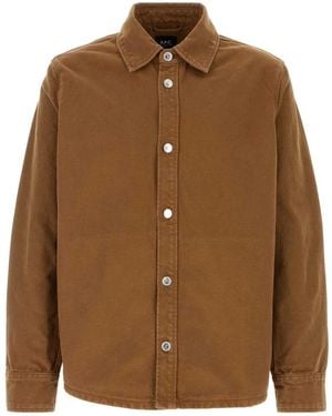 A.P.C. Surchemise À Bouton-Pressions - Brown