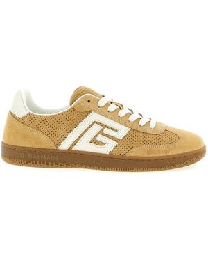 Balmain Suede Sneakers - Metallic