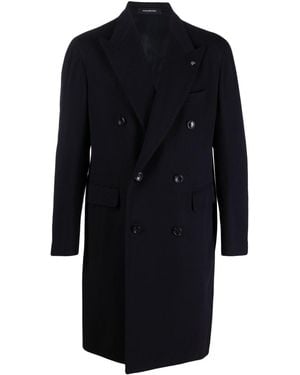 Tagliatore Virgin Wool Coat - Blue