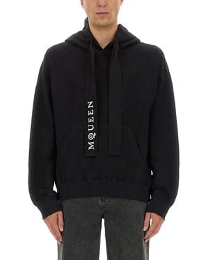 McQueen Cotton Sweatshirts - Black
