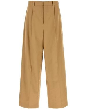 Loewe Wide Leg Pants - Natural