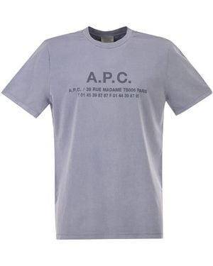 A.P.C. Organic Cotton T-Shirt With Logo Print - Multicolor