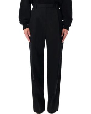 Tom Ford Wool Tailored Wide-Leg Pants - Black