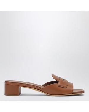 Prada Tan Leather Sandals - Brown