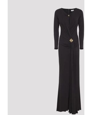 Elisabetta Franchi Dark Chocolate Jersey Gown - Black