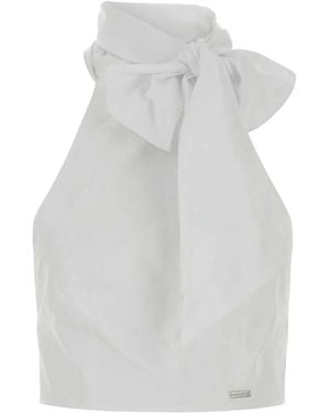 DSquared² Pussy Bow Top - White