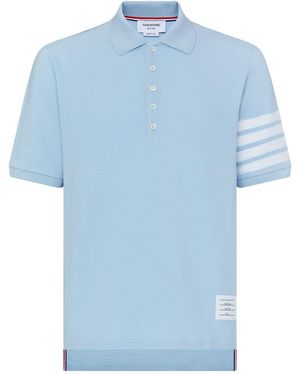 Thom Browne Cotton Polo Shirt - Blue