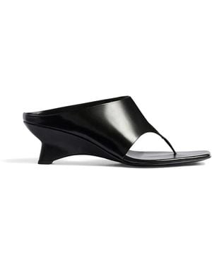 KHAITE Marlow Leather Mules - White