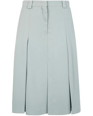 N°21 Crepe Sable Midi Skirt - Blue