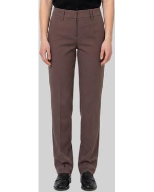 SUTTON NEW YORK Coffee Stretch Canvas Trousers - Brown