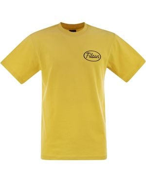 Filson T-Shirt With Graphics On Chest And Back - Yellow